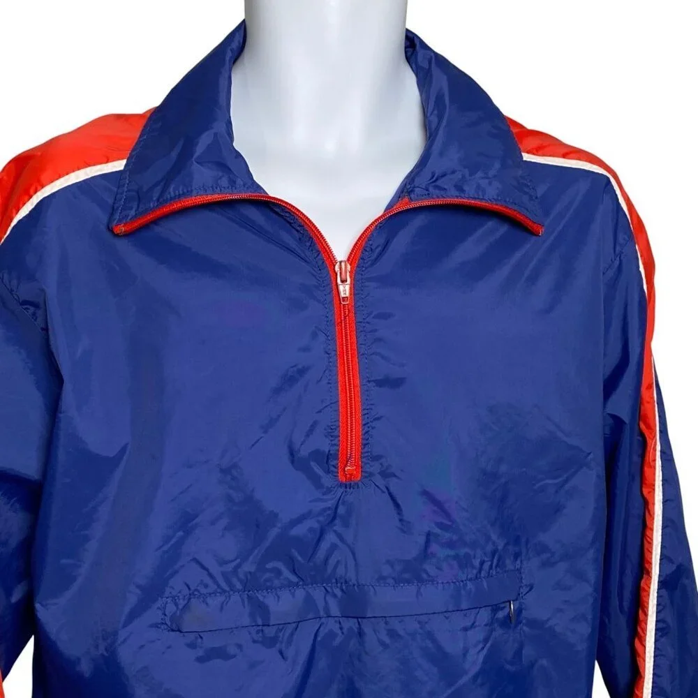 Vintage 70s Nike Sportswear 1/4 Zip Windbreaker Jacket Mens Size L Made in USA